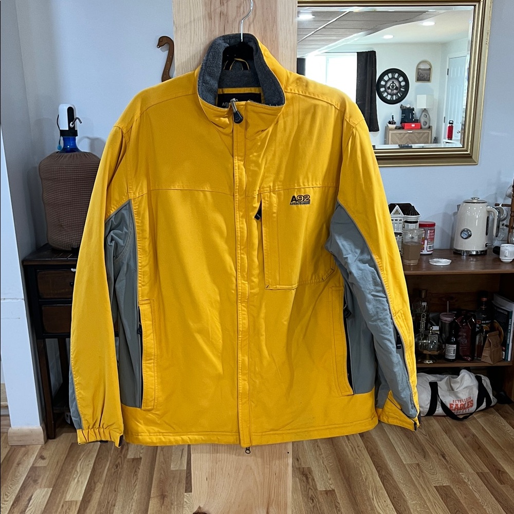 Abercrombie & Fitch Yellow and Gray Performance Jacket